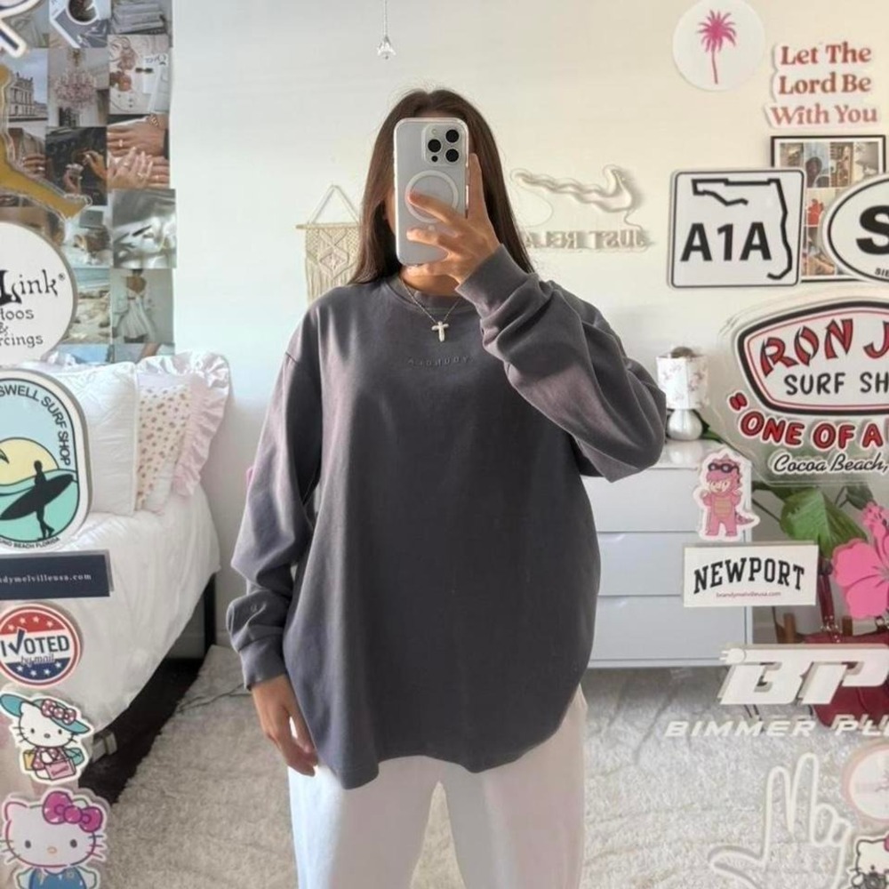 purplish grey young la‎ long sleeve